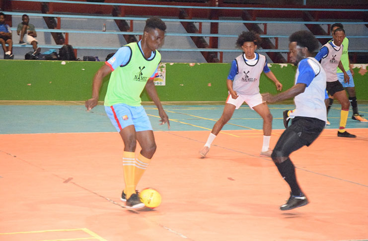 Action in the Corona Futsal tournament which is sponsored by NAMILCO is heating up.