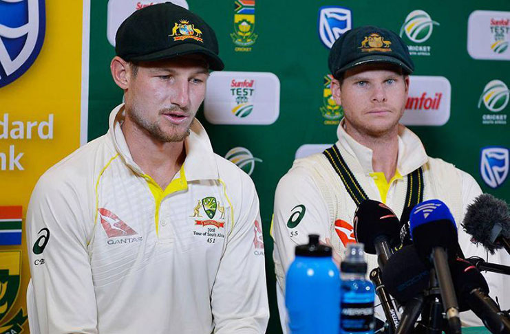 Cameron Bancroft and Steve Smith admit to ball-tampering during the third Test against South Africa (Getty)