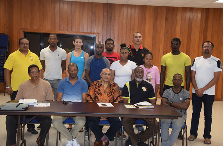 Some athletes and officials during the GOA’s media briefing to announce the full Commonwealth Games contingent