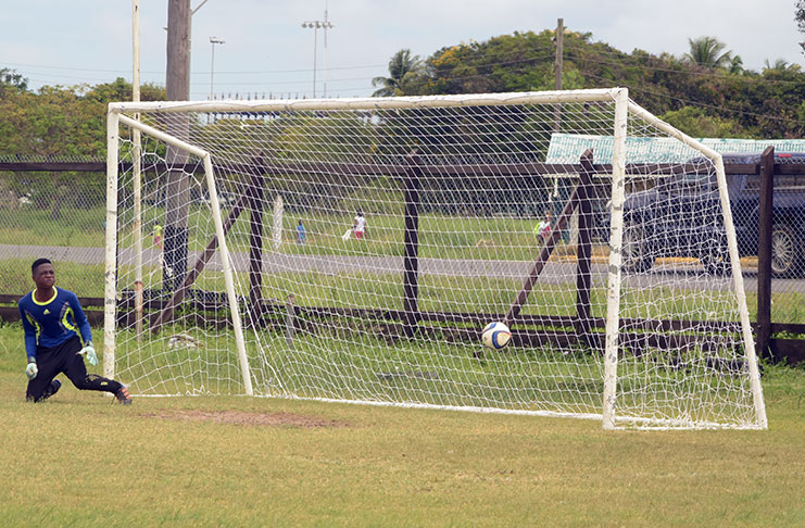 One of Chase Academy’s  goals. (Adrian Narine photo)