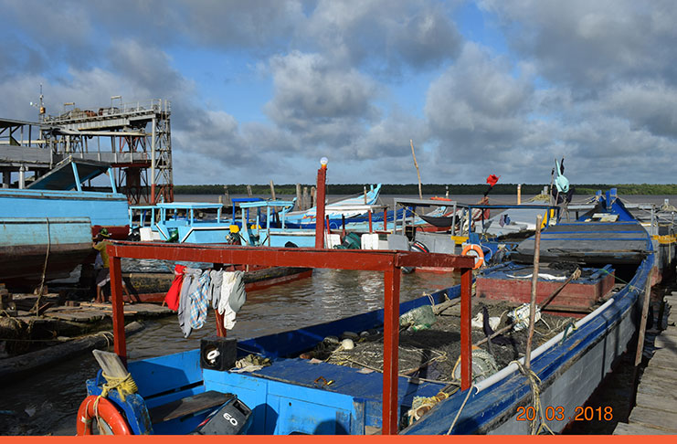 The ill-fated boat ‘Miss Ameena’ moored at the Rosignol stelling