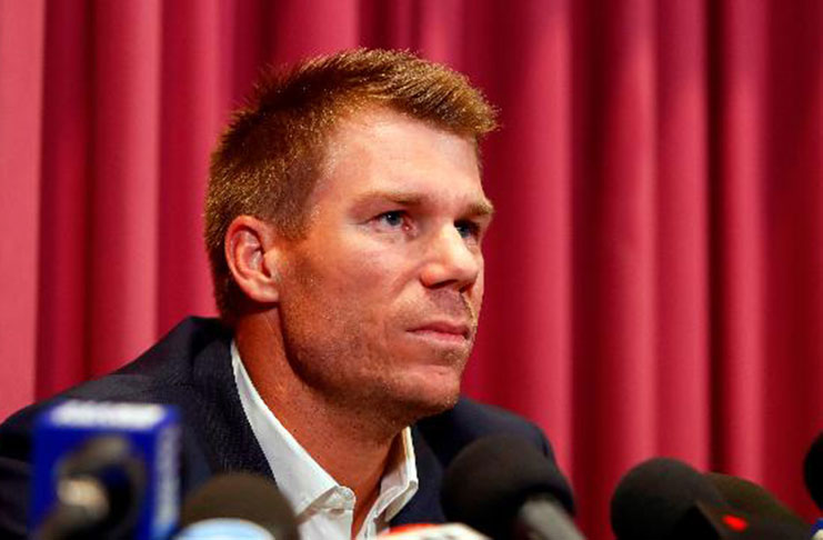 Australian cricketer David Warner listens to a question at a press conference at the Sydney Cricket ground. (Getty Images)