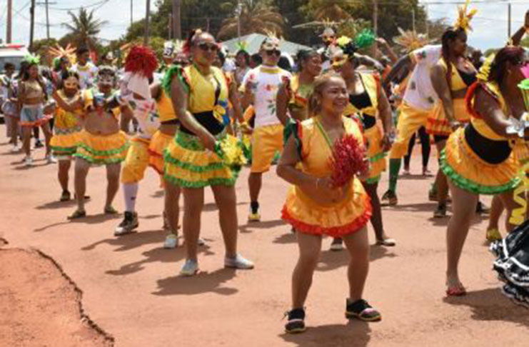 Revellers from the Mayor and Town Council band
