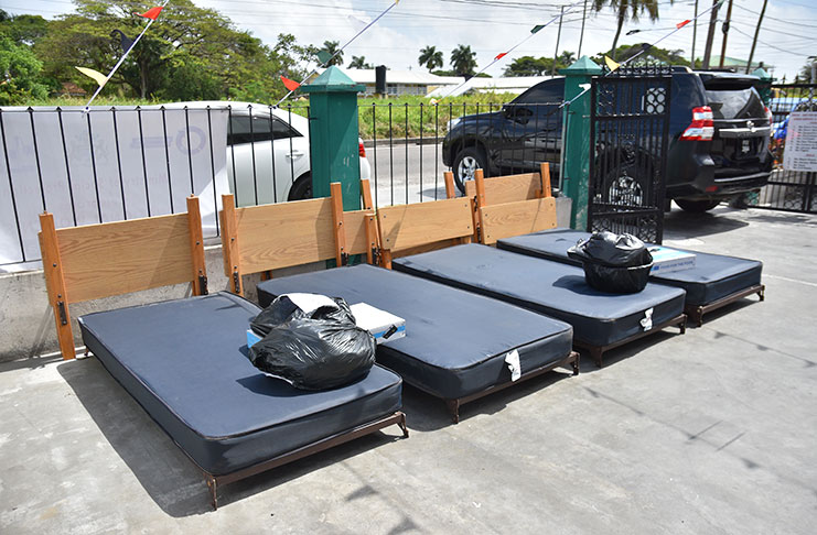 Some of the items handed over to the Pike Street fire victims on Thursday