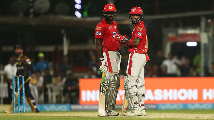 Chris Gayle and KL Rahul have a chat pitch side BCCI photo