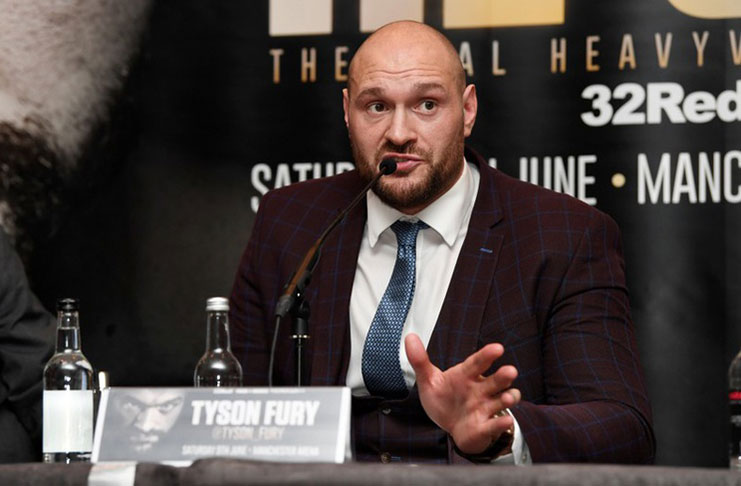 Frank Warren and Tyson Fury Press Conference - Four Seasons Hotel, London, Britain - April 12, 2018 Tyson Fury during the press conference Action Images via Reuters/Tony O'Brien