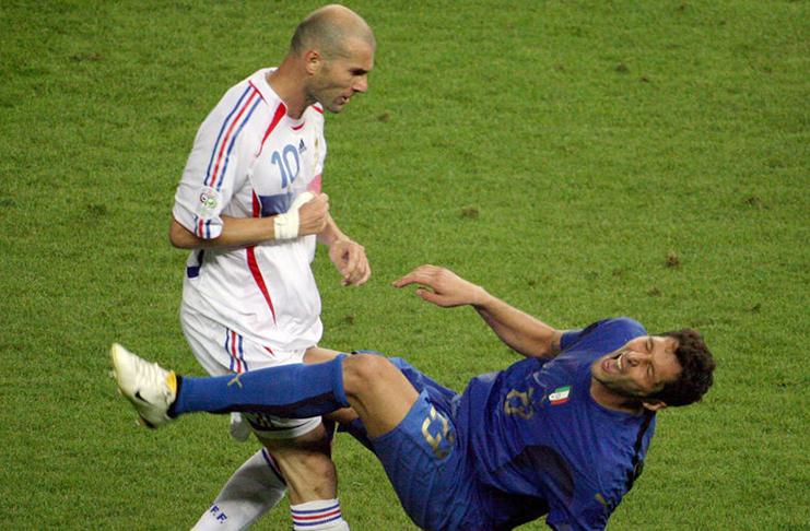 France’s Zinedine Zidane head-butt on Italy’s Marco Materazzi was the highlight of the 2006 World Cup.