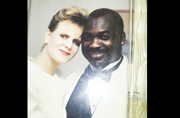 Mr and Mrs Medford on their wedding day in February, 1997