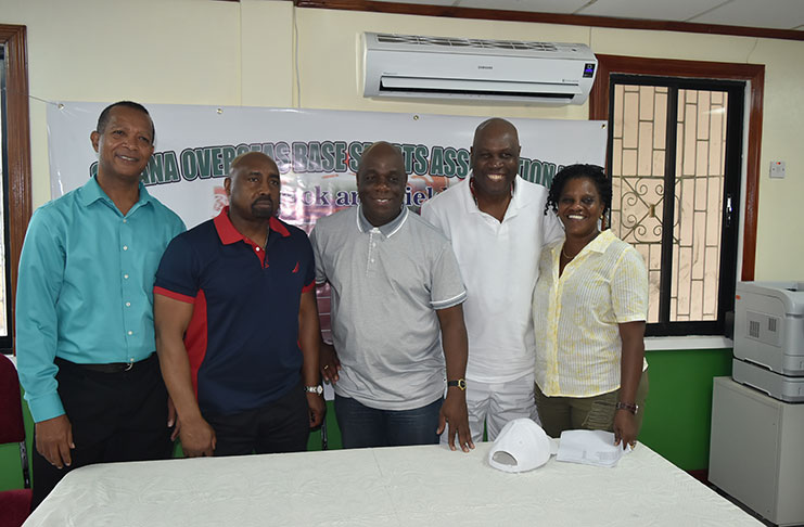 AAG president Aubrey Hutson (left), along with GOBSA founder David Thomas (centre), is pictured with other officials.