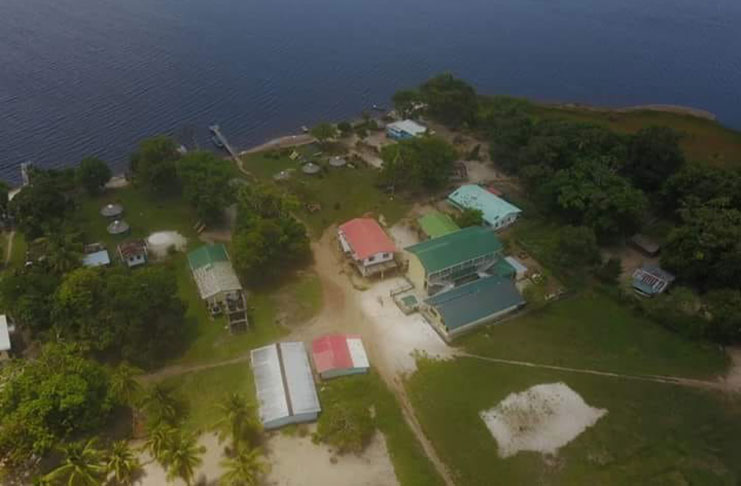 An aerial view of the Indigenous mission, Capoey.