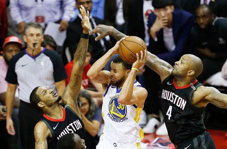 Stephen Curry scored 14 of his 27 points in an extraordinary third quarter as the Warriors secured their fourth consecutive berth in the NBA Finals.