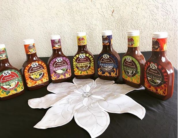 The varying flavours of locally produced BBQ sauces made by Sandra Craig.