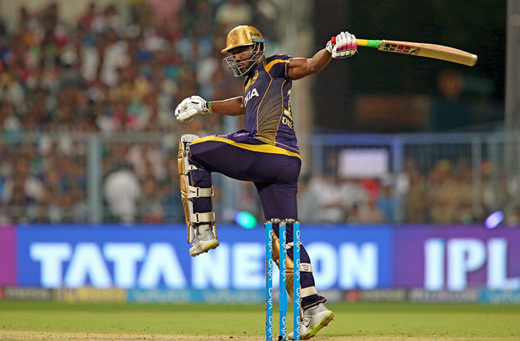 Andre Russell's unbeaten 49, including five sixes and three fours, helped KKR post 169 for 7. (©BCCI)