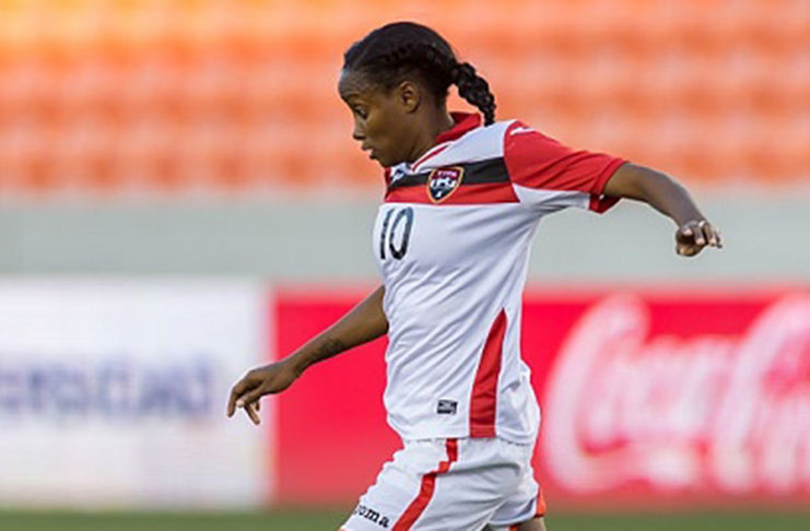 Tasha St Louis … scored a brace for Trinidad and Tobago.