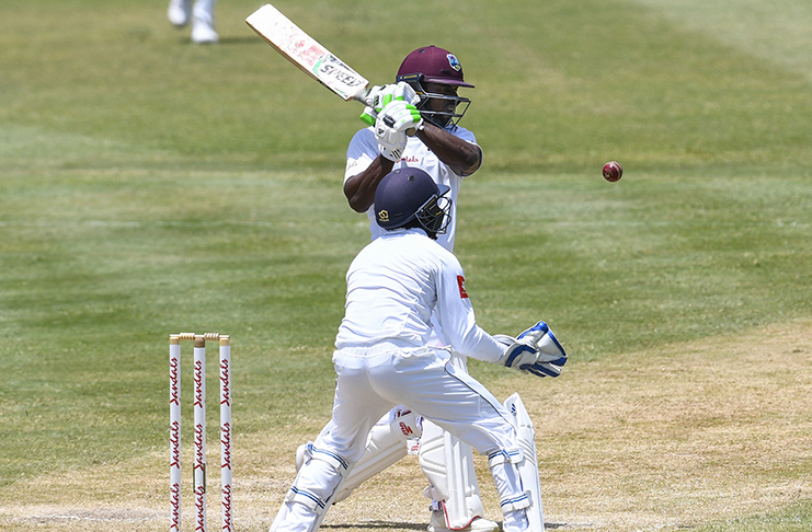 Devon Smith pulls on the second day of the second Test between Windies and Sri Lanka on yesterday at the Darren Sammy Cricket Ground. (CWI Media/Randy Brooks of Brooks Latouche Photography)