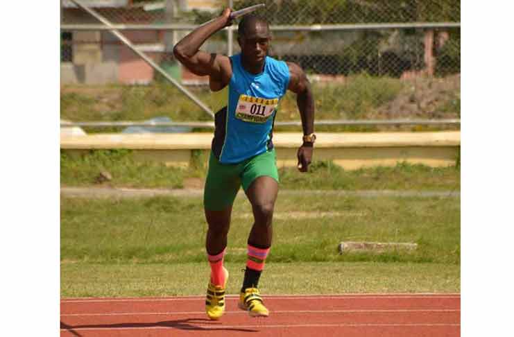 Leslain Baird is always striving to improve his PB record in the javelin throw.