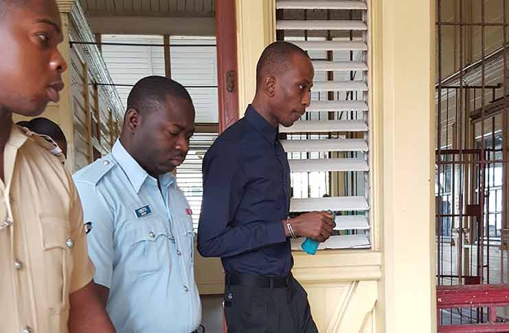 The accused Delon Henry at the Demerara High Court on Wednesday.