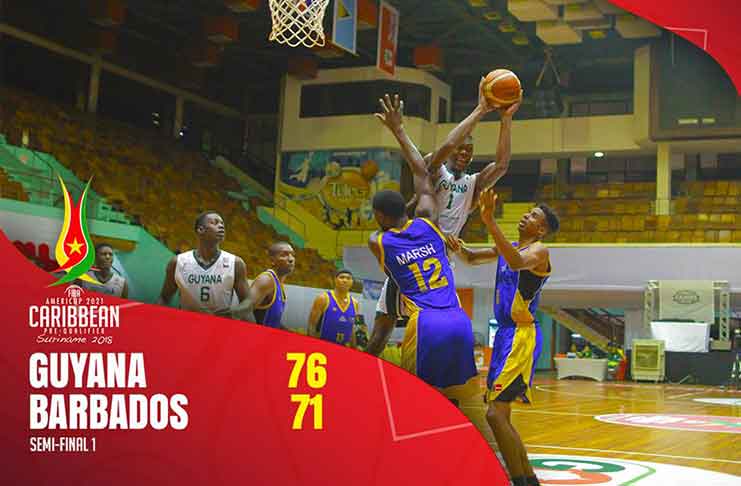 Guyana edged Barbados 76 – 71 to reach the finals of the Caribbean Basketball Confederation (CBC) Championship