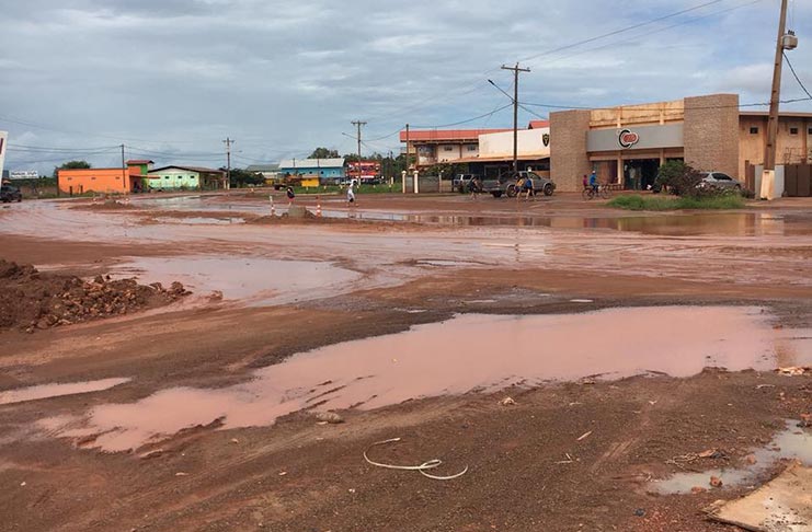 The central area in Lethem was not really affected by the persistent showers (Lawrence Avery photo)