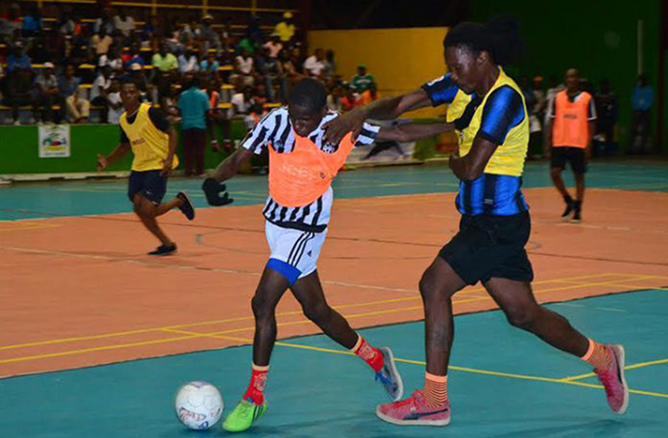 Part of the action in the Keep Your Five Alive Futsal tournament