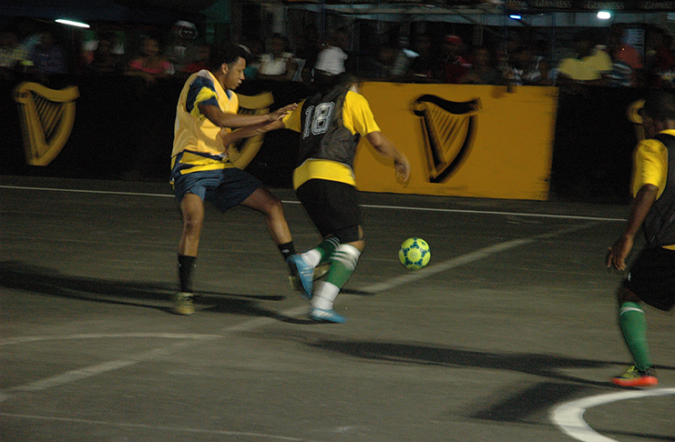 Action in the Guinness ‘Greatest of the Streets’ football championship
