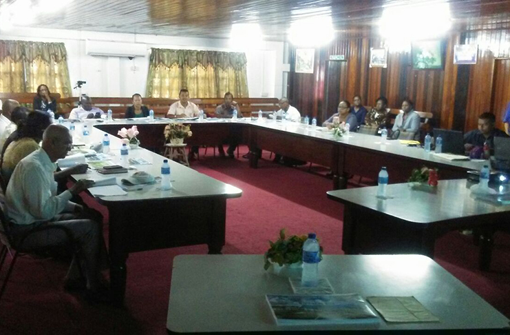 The regional democratic councillors during the specially convened meeting held in the RDC boardroom, Anna Regina