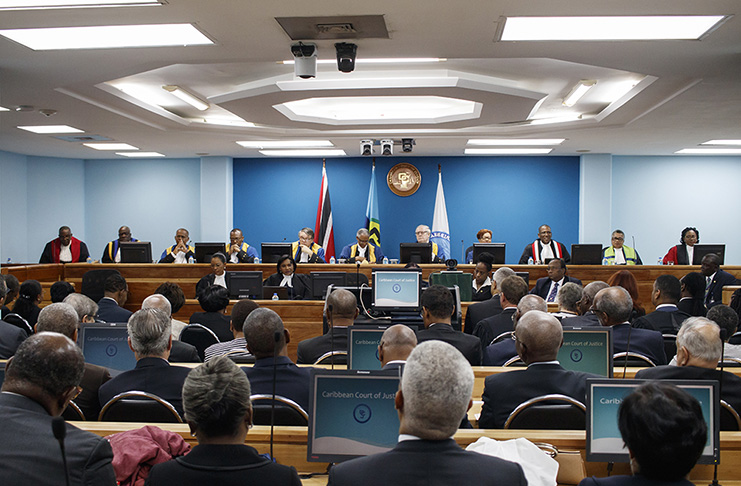 Courtroom 1 of the Caribbean Court of Justice (CCJ) in Port of Spain, Trinidad and Tobago, was filled to capacity on Friday during the special sitting in honour of its President, the Honourable Justice Saunders.