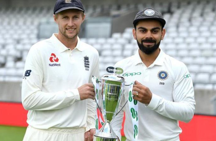 Virat Kohli, right, is second in the International Cricket Council (ICC) Test batting rankings, with England's Joe Root, left, in third place.