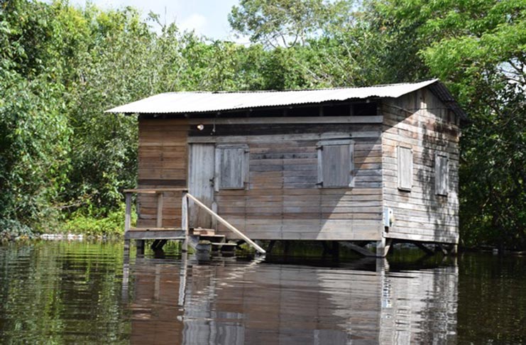 A house that remains under water