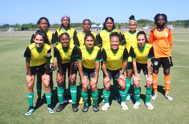CONCACAF U-15 Girls Championship – Guyana’s starting lineup against St. Lucia.