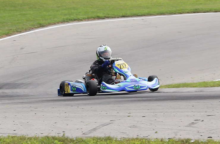 Rayden Persaud competing in the Canadian Karting Championship