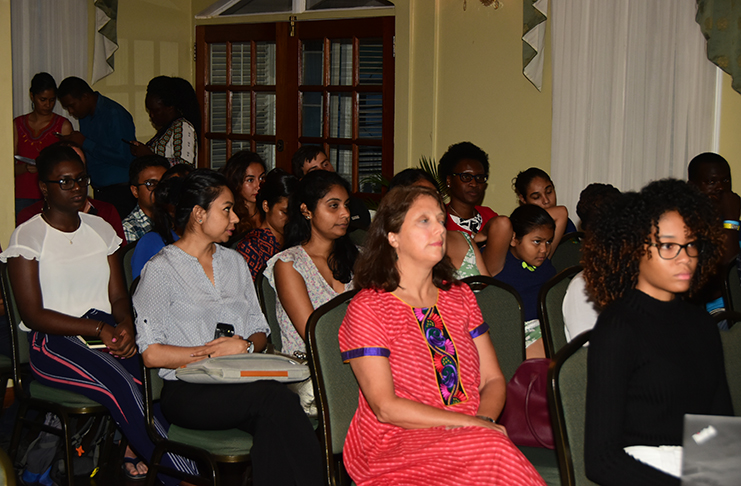 Attendees at the launch of the publication at Cara Lodge (Adrian Narine photo)