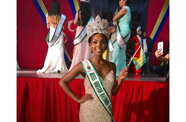 Guyana’s Zena Bland finished First Runner-up at the Miss United Nations 2018 pageant