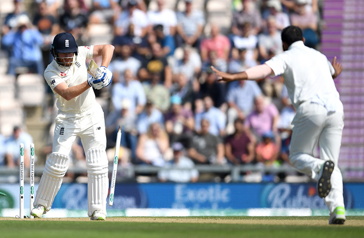 Jonny Bairstow's poor form in the series continued, as he fell first ball after lunch. (Getty Images)