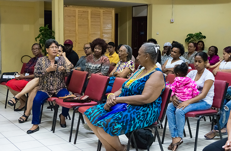 In deep discussion: Activist Jean La Rose at the ELT