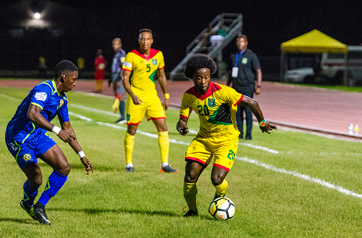Trayon Bobb was effective in the wider areas of the pitch. (Samuel Maughn photo)