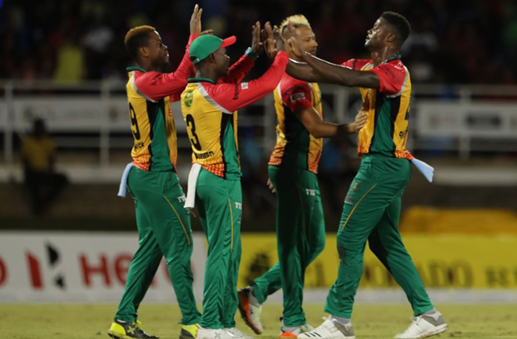 Romario Shepherd (right) was impressive on debut. (CPL/Getty Images)