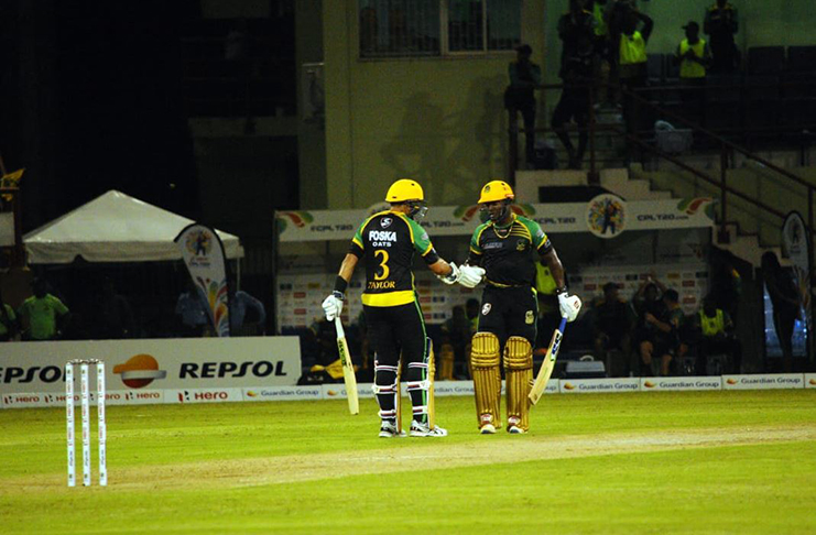 Ross Taylor and Rovman Powell shared
in an unbroken third-wicket stand of 114