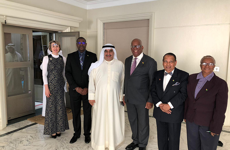 Ministers Winston Jordan and David Patterson during their recent visit to the Middle East