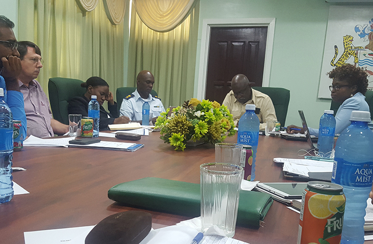 Minister of Citizenship, Mr. Winston Felix and other officials at the meeting