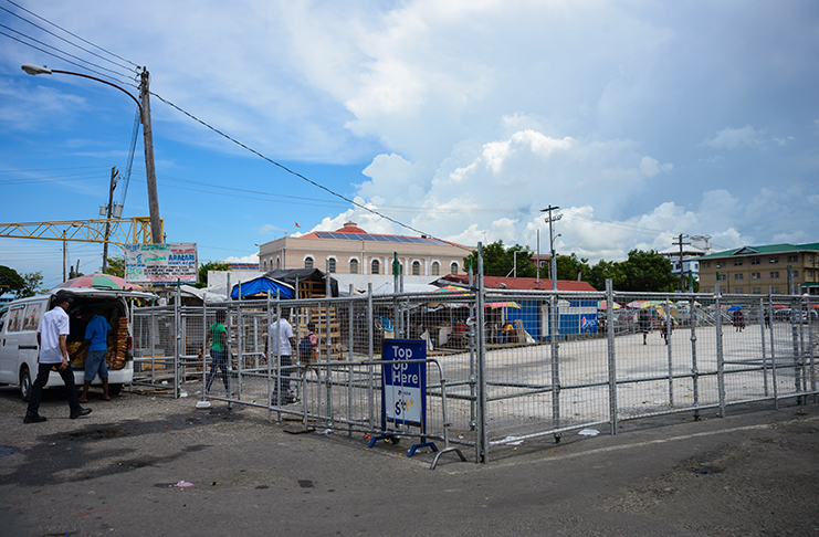 The relocation site for Stabroek Market wharf vendors (Delano Williams photos)