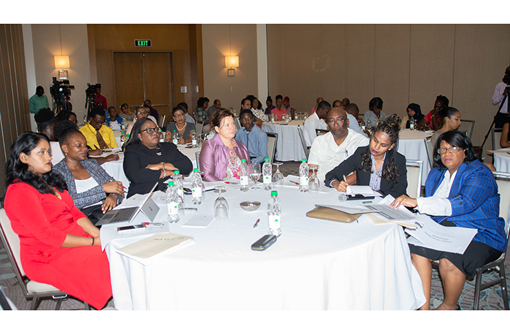 A section of the gathering at the Juvenile Justice sensitisation session. (Delano Williams photo)