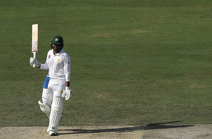 Harris Sohail celebrates maiden Test century ©Getty Images