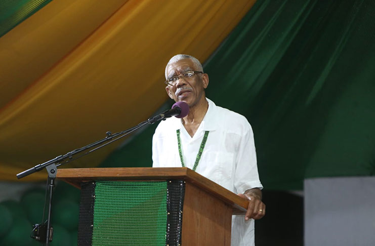 President David Granger during his feature address at the ceremony (Photos by Svetlana Marshall)