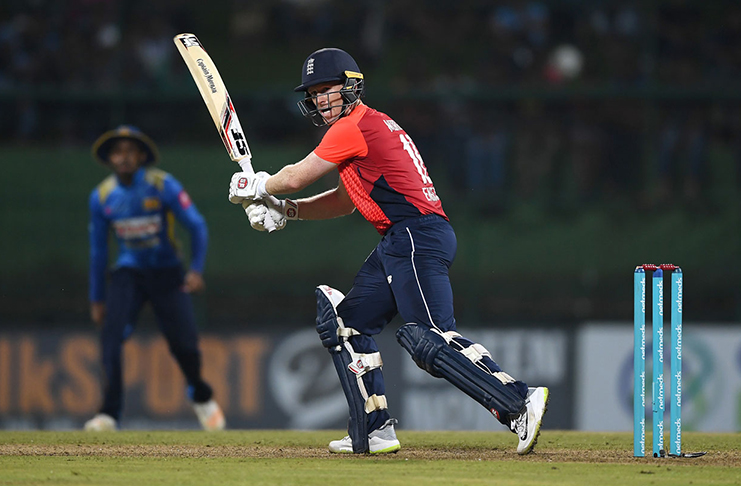 Jason Roy was dismissed on review but Eoin Morgan recorded his second consecutive fifty. (Getty Images)