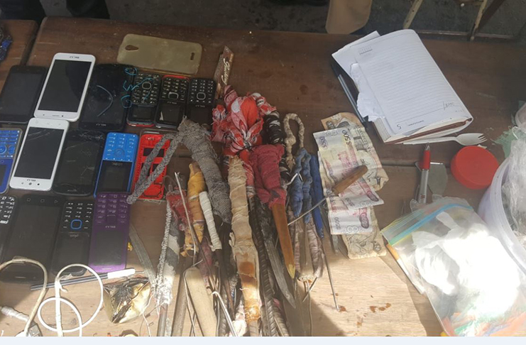 Some of the items found at the prisons countrywide