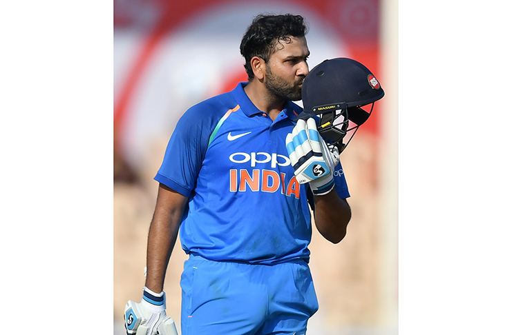 Rohit Sharma  struck 20 fours and four sixes in his 137-ball 162 before slicing to short third man ©AFP