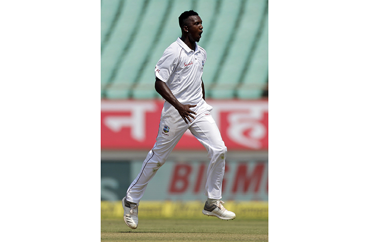 Sherman Lewis, the West Indies debutant, then grabbed his maiden wicket, when he removed Pujara.