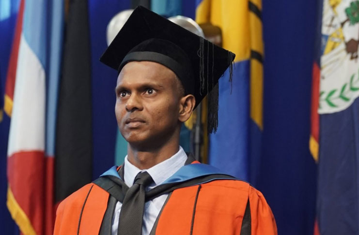 Former West Indies middle order batsman on Thursday received the Honorary Doctor of Laws by the University of the West Indies, St. Augustine campus.