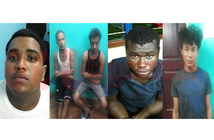 The five suspected bandits.